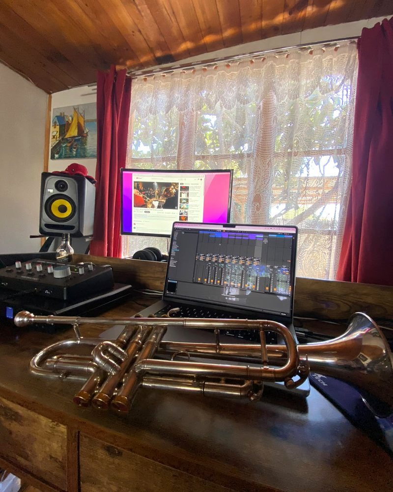 Trompeta y sesión en Ableton